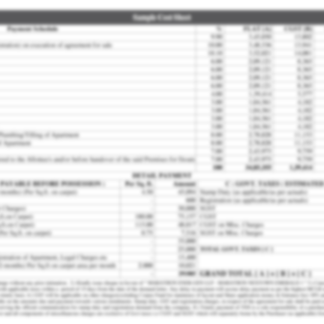 aranyam costsheet